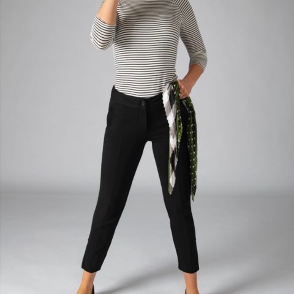Cigarette Dress Pant Yoga Pants (Black) - X-Small